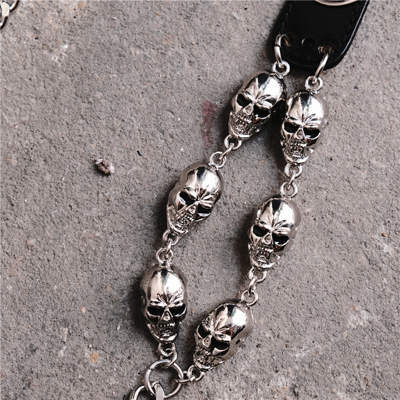 Gothic Motorcycle Skull Belt Chain