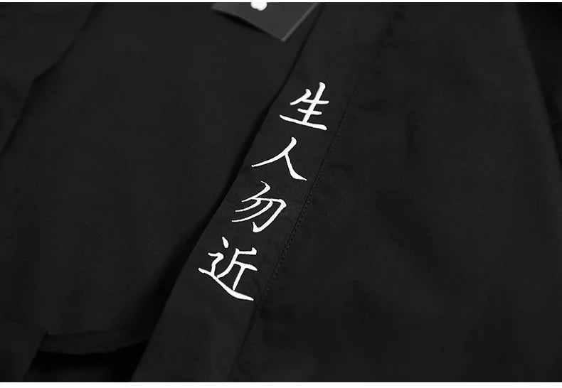 Japanese Harajuku Techwear Short-Sleeved Taoist Robes for Men