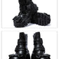 Punk Gothic Leather Motorcycle Boots