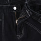 Gothic Black Wide Leg Jeans