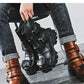 Punk Gothic Leather Motorcycle Boots