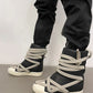 High Top Platform Cross-Tied Sneakers - Unisex Casual Boots