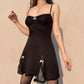 Black Gothic Lolita Style Mini A-line Dress for Women