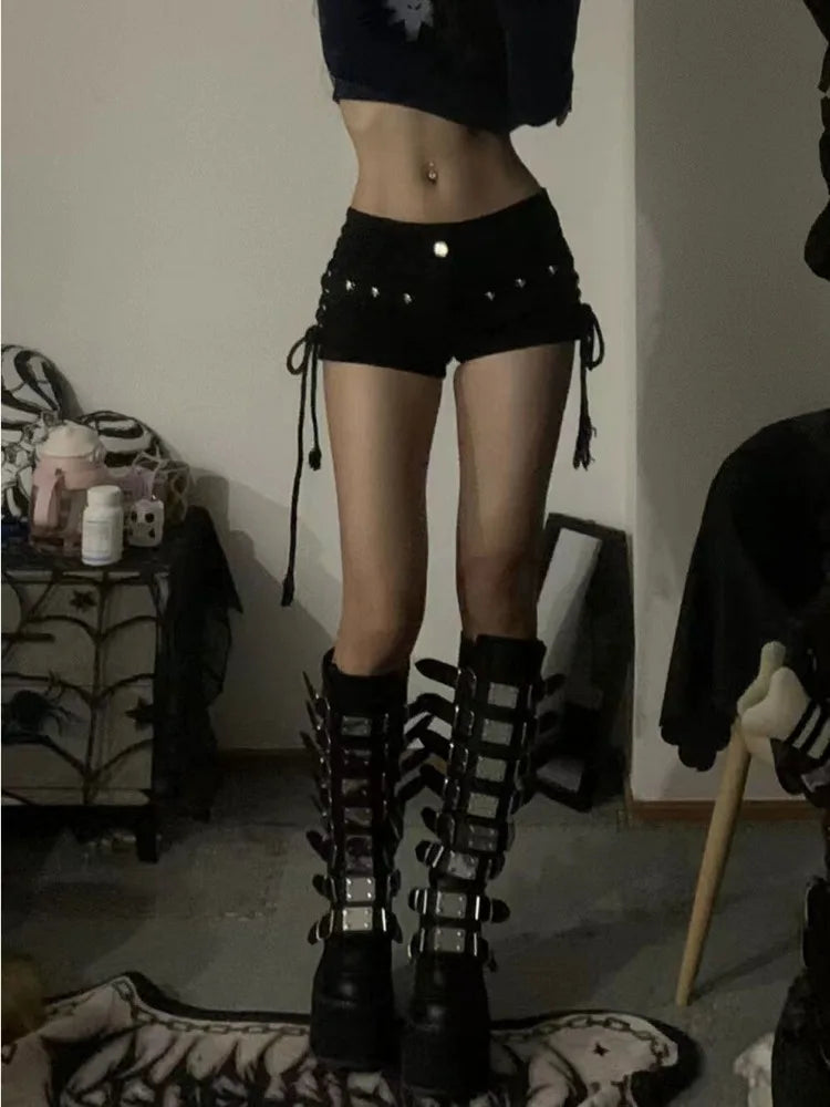 Sexy Bandage Denim Shorts Women