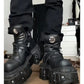 Heavy Metal Platform Boots - Spanish Leather