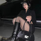 Gothic Winter Wedge Heel Boots
