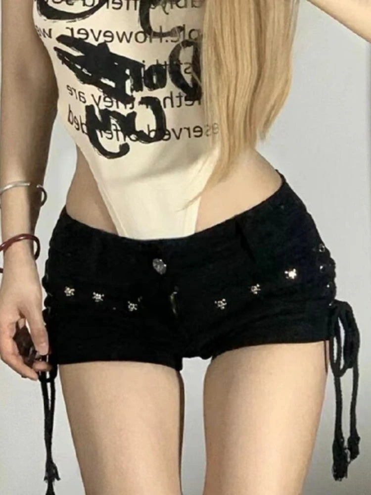 Sexy Bandage Denim Shorts Women