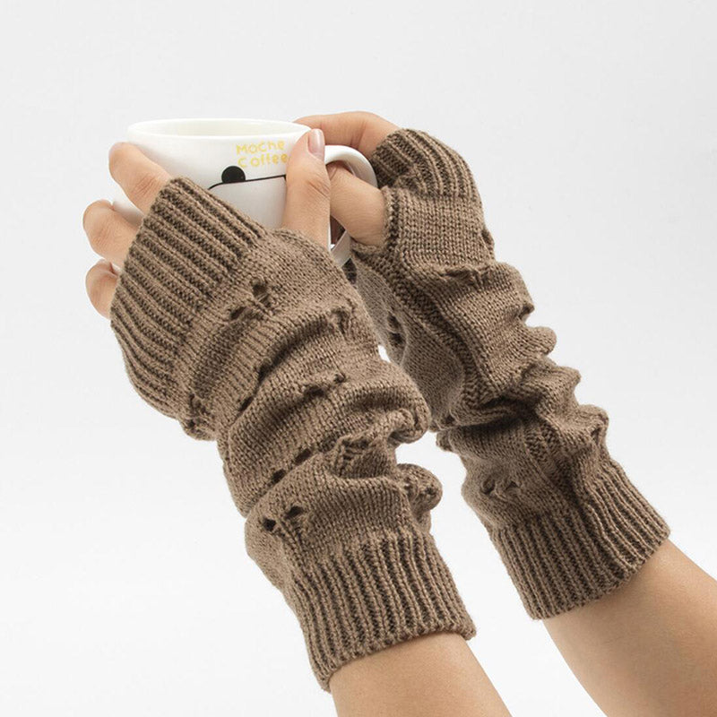 Soft Long Fingerless Gloves