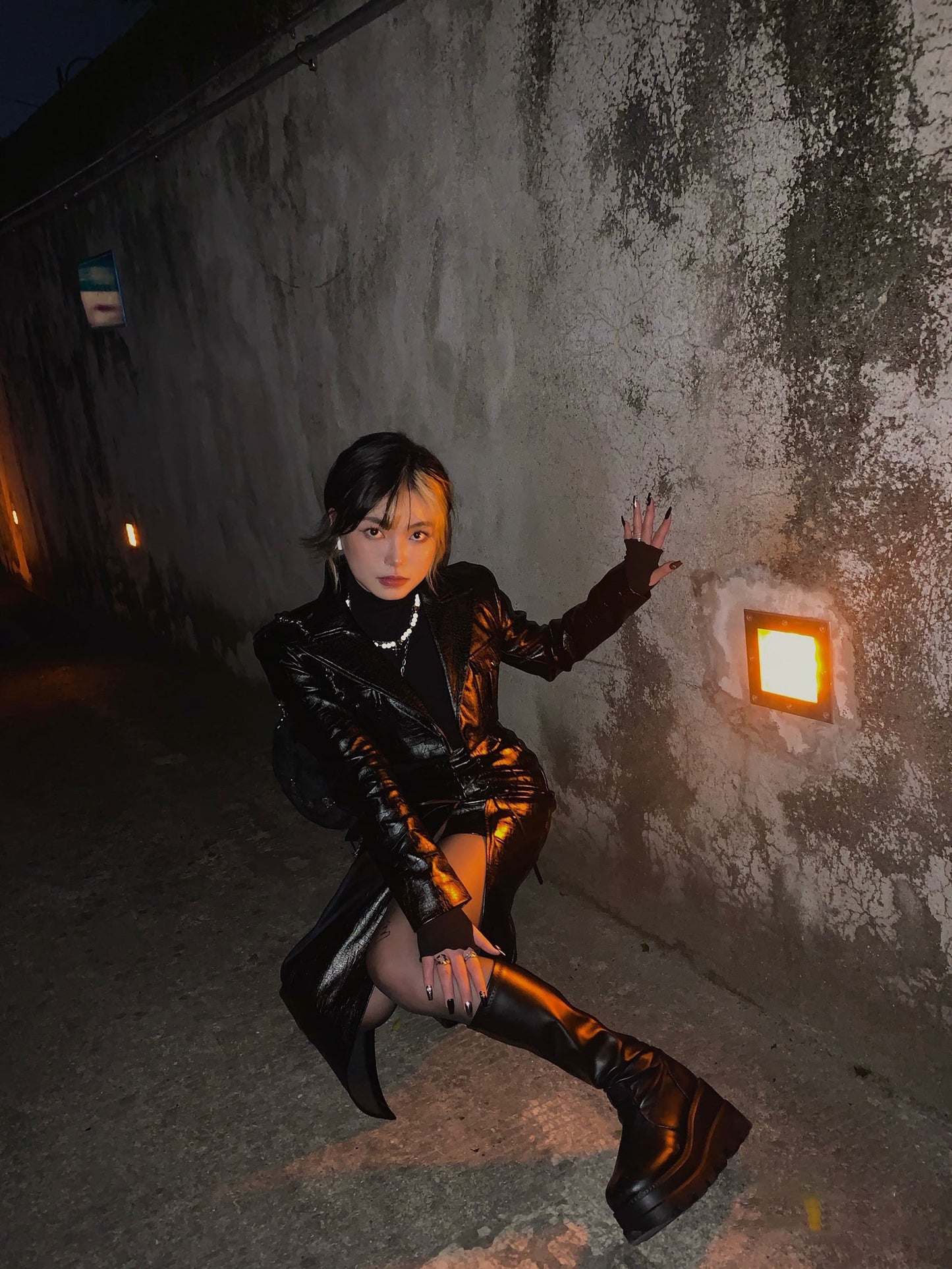 Gothic Winter Wedge Heel Boots