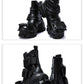 Punk Gothic Leather Motorcycle Boots