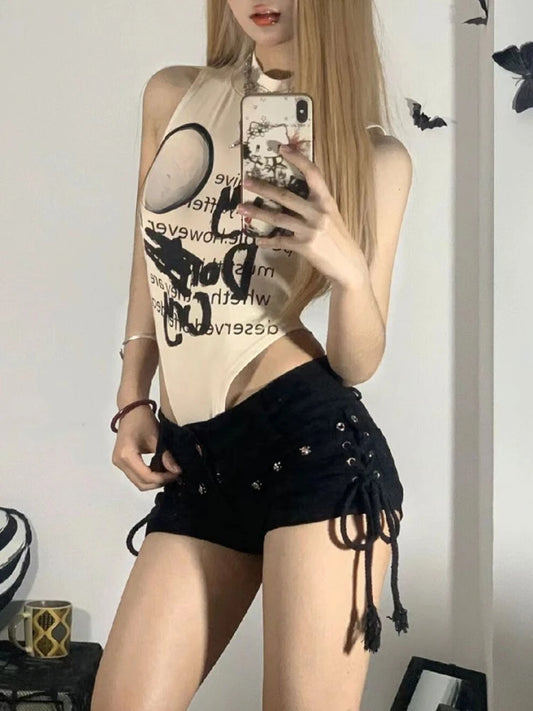 Sexy Bandage Denim Shorts Women