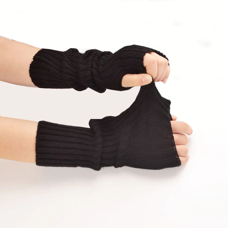 Soft Long Fingerless Gloves