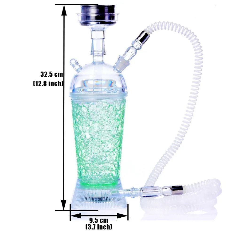 Portable Car Hookah Cup Shisha Set with Colorful LED Light