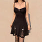 Black Gothic Lolita Style Mini A-line Dress for Women