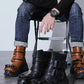 Punk Gothic Leather Motorcycle Boots