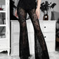 Gothic Black Flare Pants
