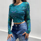 Grunge Printed Crop Top