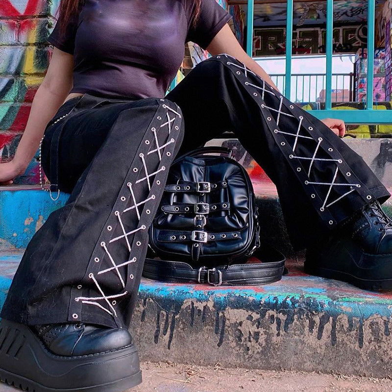 Gothic Emo Alt Cargo Pants Techwear