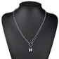 Hip Hop Multi Layers chain necklace with heart lock
