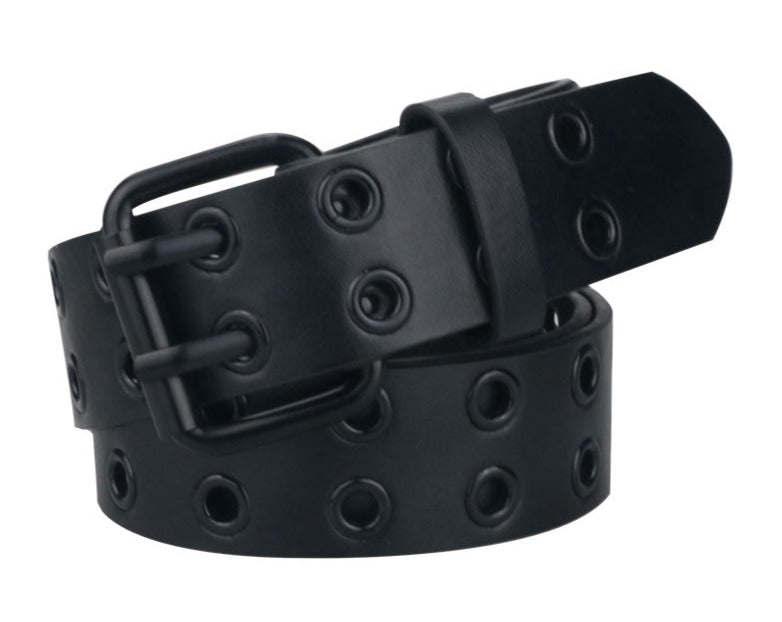 Gothic Leather Waist Belts with Double Pin Buckle