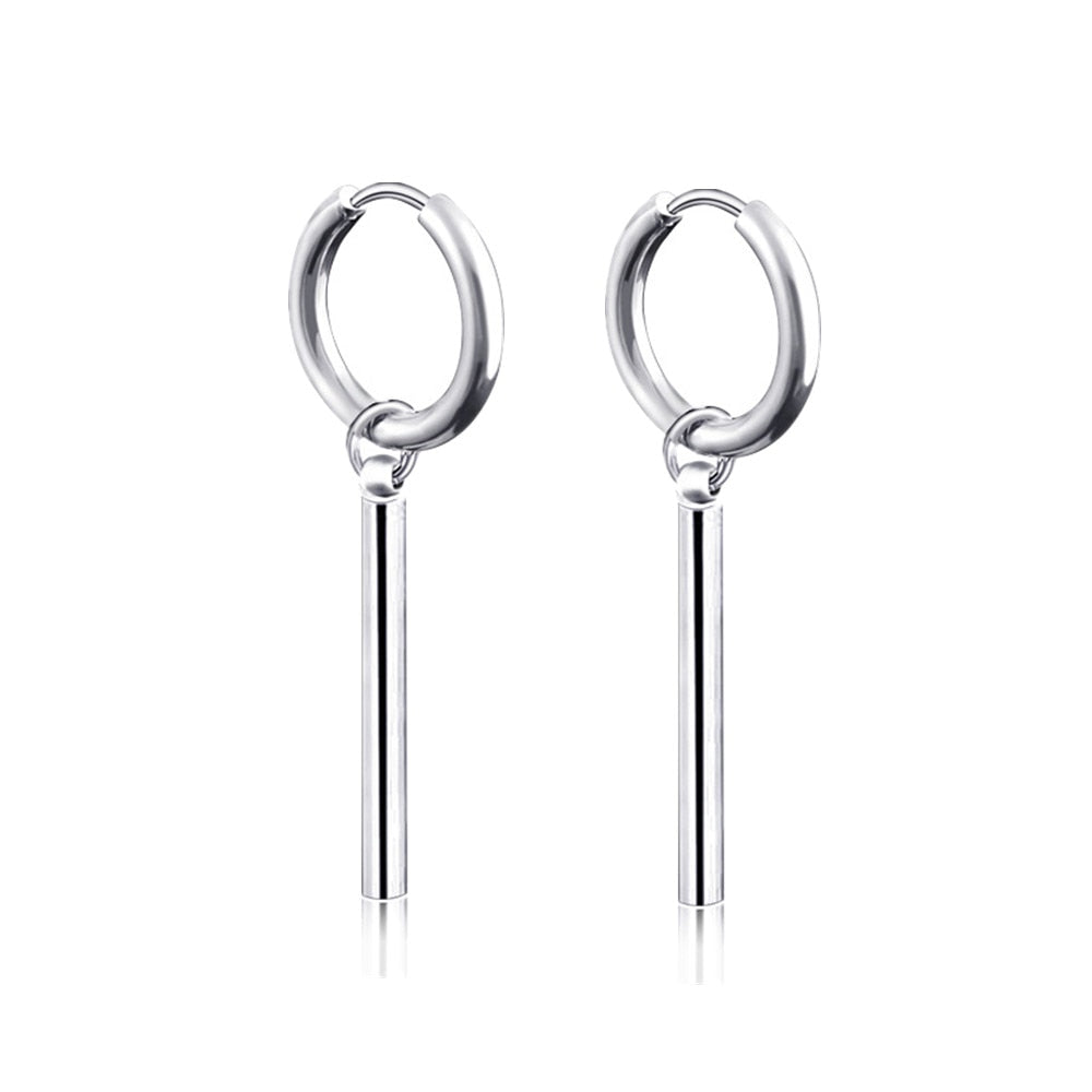 Gothic Chain Hoop Earrings with Multiple Pendant Designs