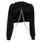 Gothic Plaid Casual Streetwear Hoodie Crop Top
