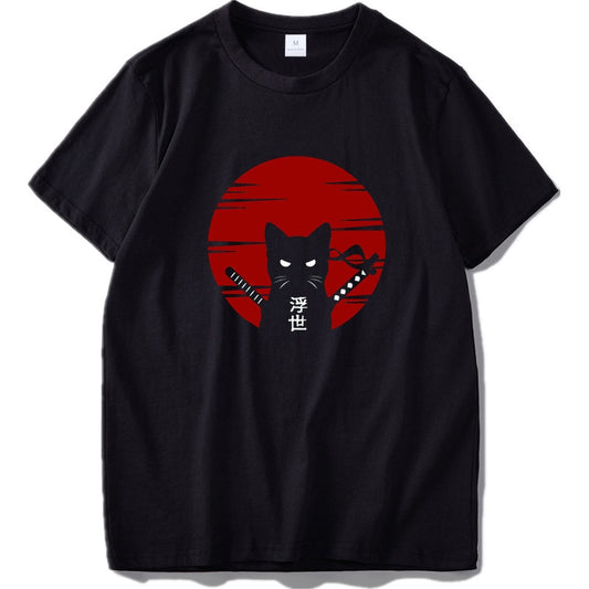 Dark Style Samurai Cat T-Shirt