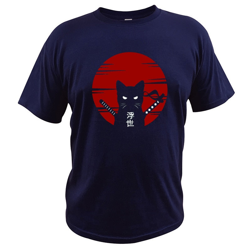 Dark Style Samurai Cat T-Shirt