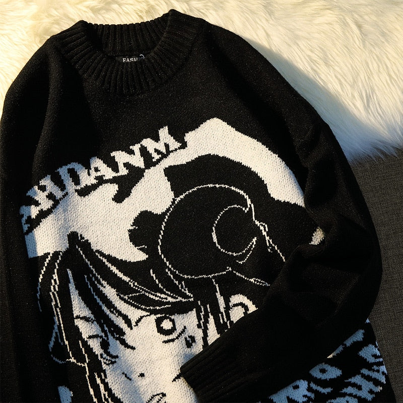 Gothic anime Oversized Sweater