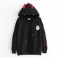 Harajuku Hoodies with Little Devil Horns