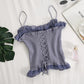 Gothic Y2K Cross Halter Knitted Camis Crop Top