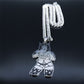 Upside Down Cross Moon Stainless Steel Necklace