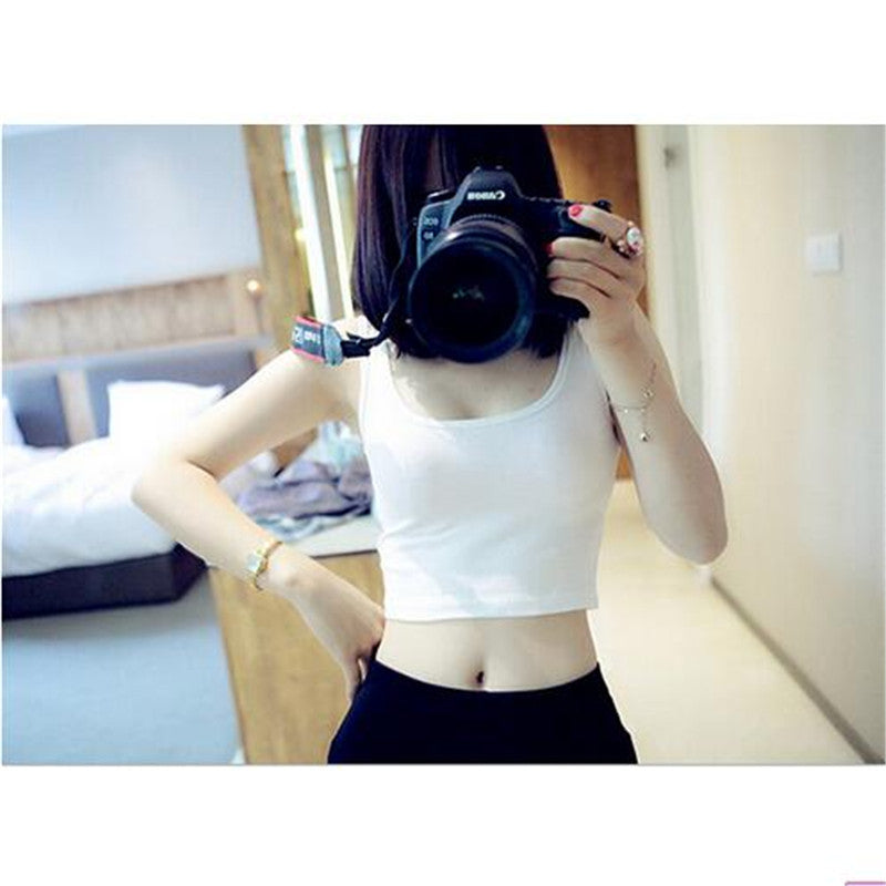 Gothic Sleeveless U Croptops