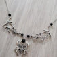 Gothic Witch Branch Necklace with Black Onyx Spider Pendant