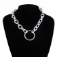 Gothic Choker Necklace - Chunky Chain with Multiple Pendant Options