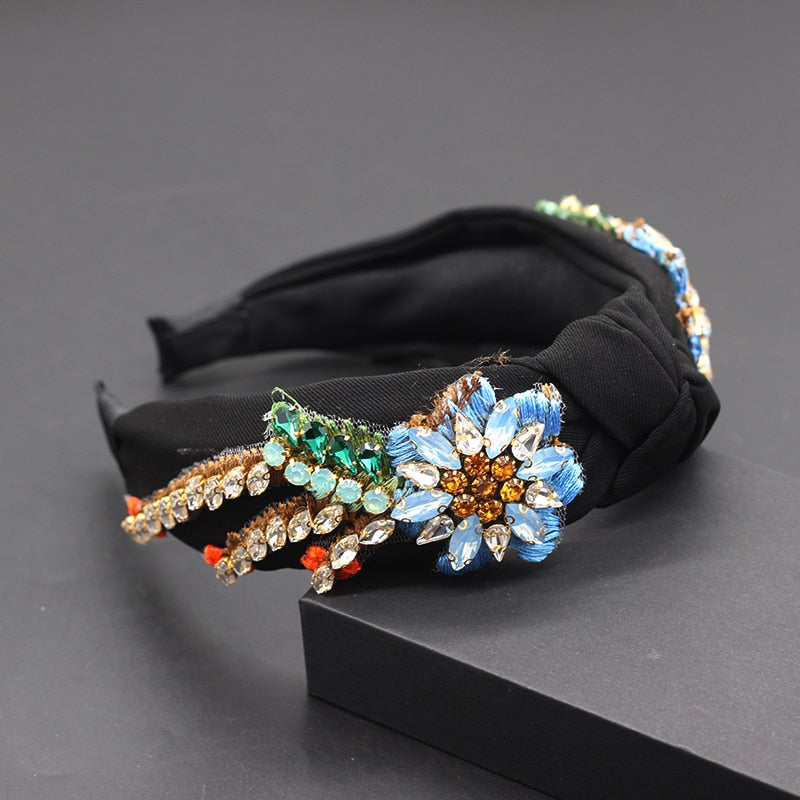 Rhinestone Sunflower Headband