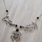 Gothic Witch Branch Necklace with Black Onyx Spider Pendant