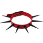 Pink Sexy Punk Black Rivets Choker Collar Leather Necklaces Bondage