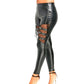 Gothic Punk PU Leather Slim Trousers