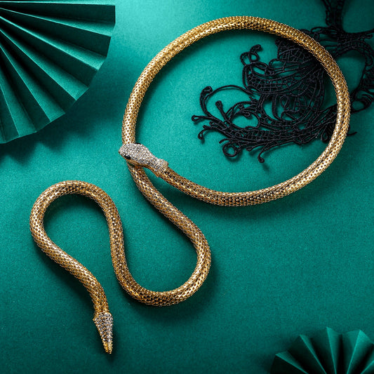 Snake Necklace Women Goth Choker Collares