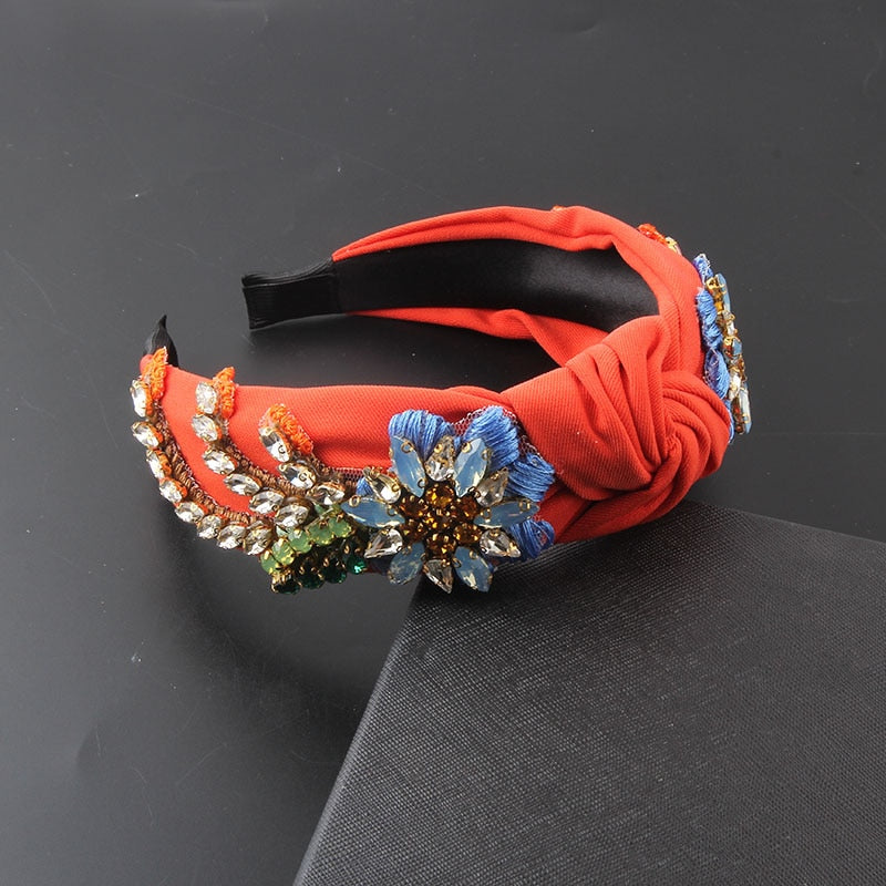 Rhinestone Sunflower Headband