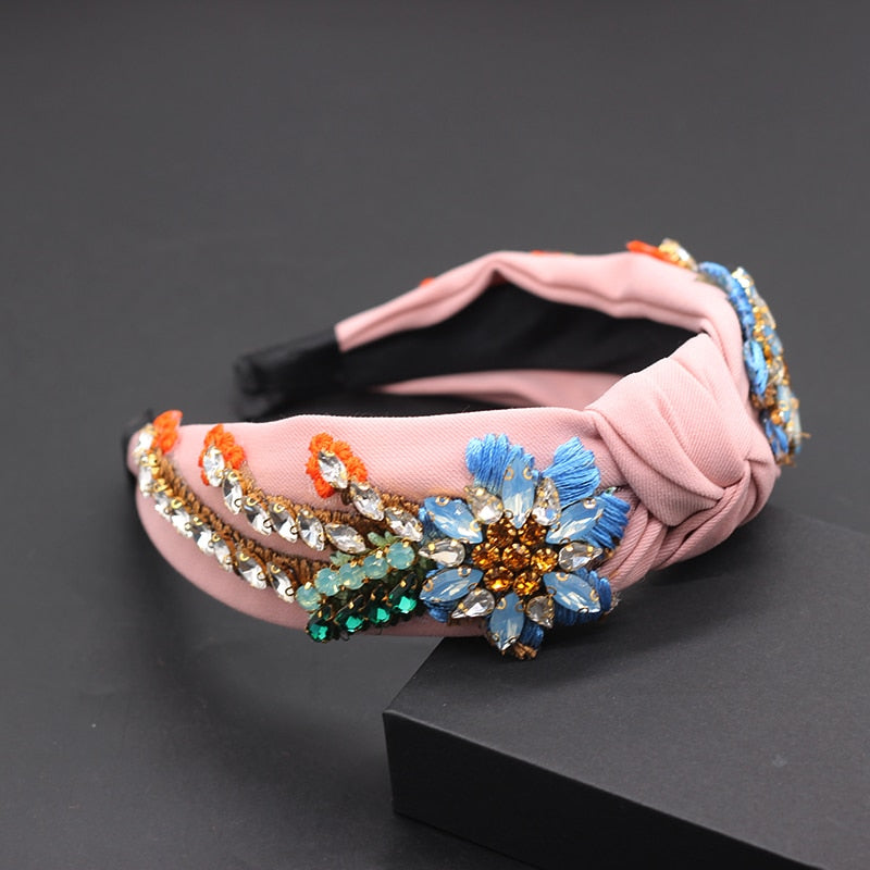 Rhinestone Sunflower Headband