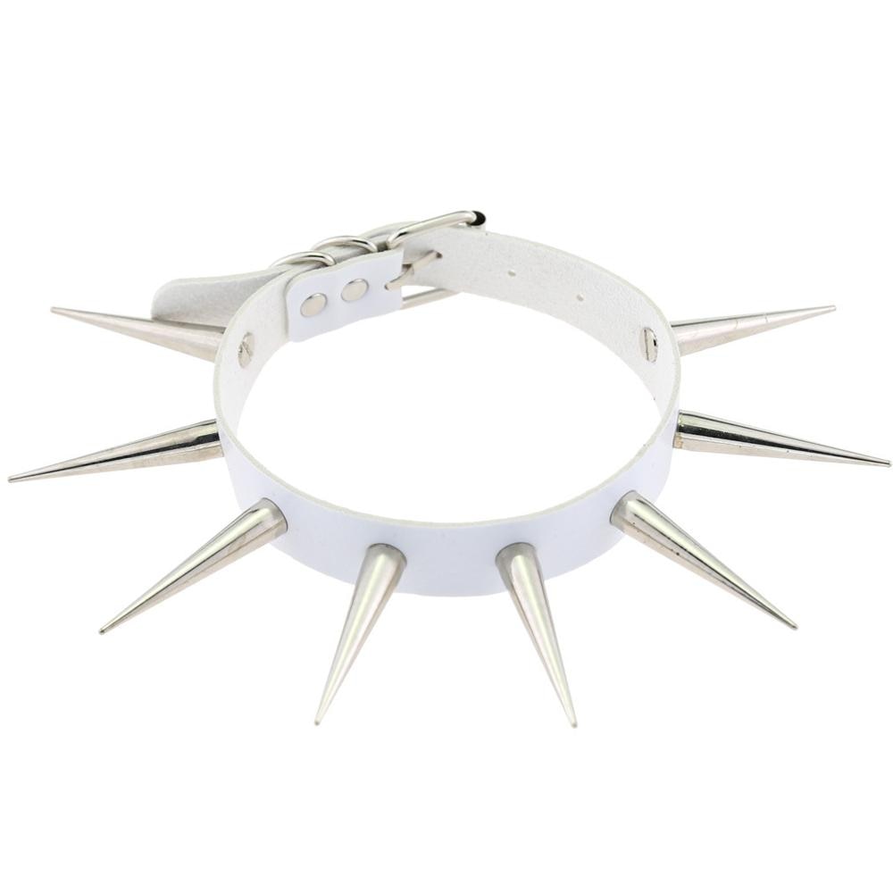 Gothic Choker Necklace - Big Long Spikes with Rivets