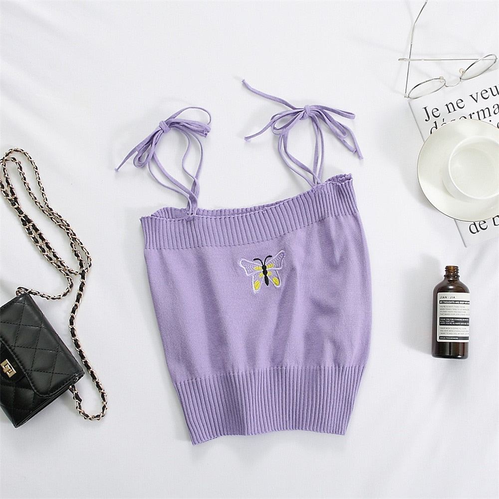 Vintage Knitted Crop Top
