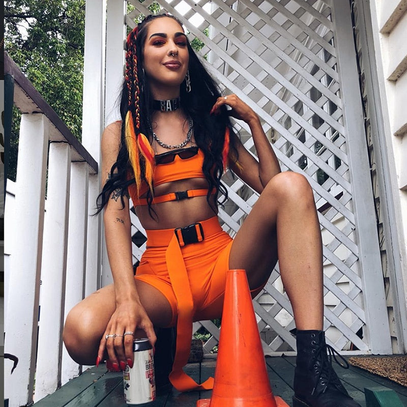 Gothic Button Crop Top