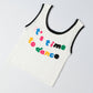 Gothic Tank Top with Embroidered Letters
