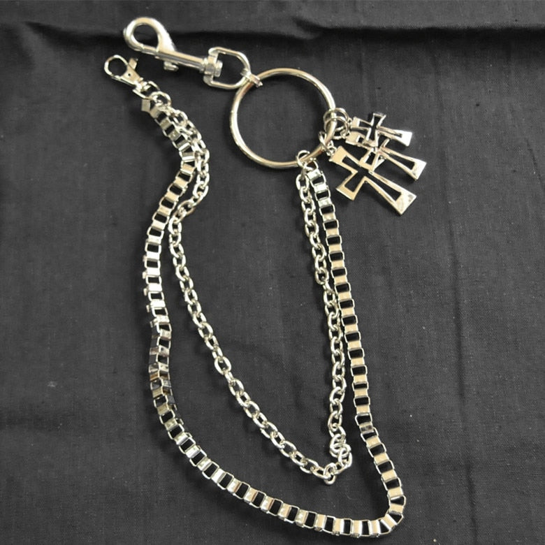 Gothic Motorcycle Skull Belt Chain