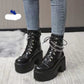 Gothic Mid Calf Military Combat Boots