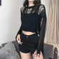 "Fashionable Gothic-Inspired Sweater for Women with a Casual and Loose Fit"