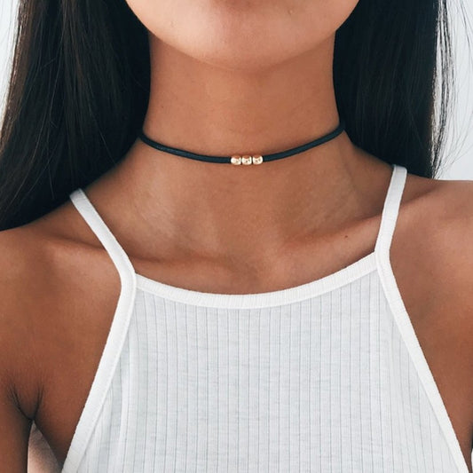 Gothic Style Black Rope Chain Choker